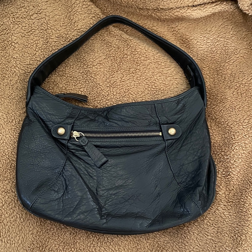 Leather Purse by Liz Claiborne in Black LEATHER | Shoulder Bag | Boho Bag